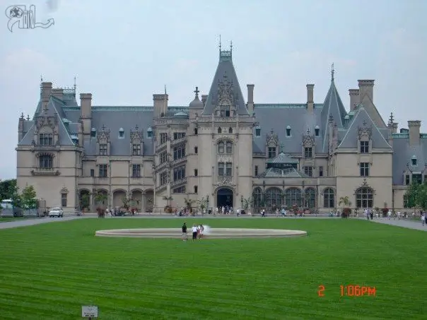 View from afar of the Biltmore Estate.