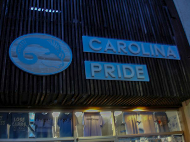 Carolina Pride shop on Franklin Street.