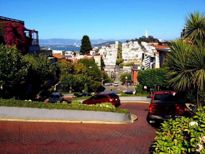 Lombard Street - famously steep and crooked street!