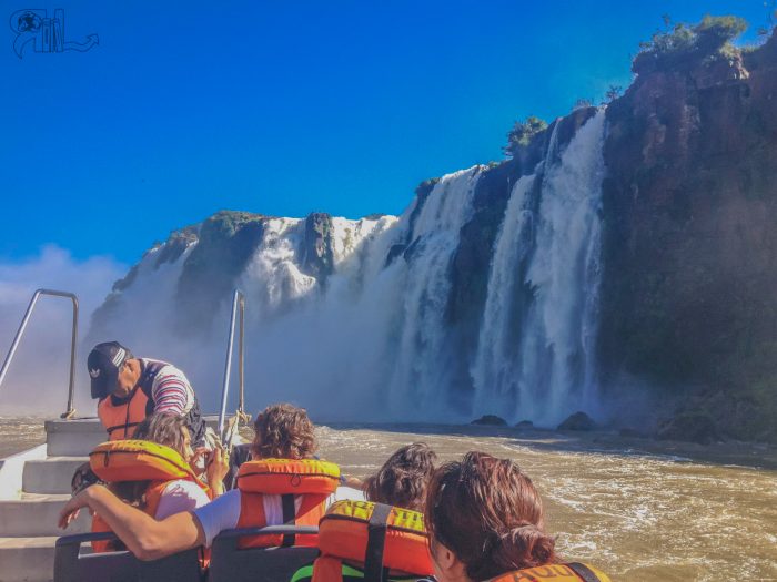 Rafting trip right up to the falls in Argentina.