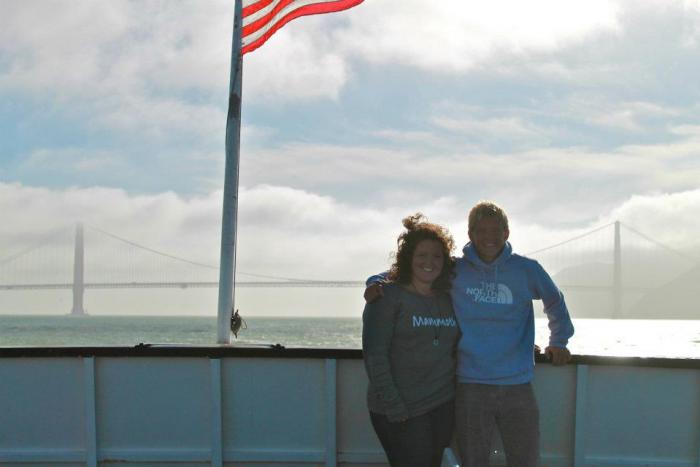 Kaitlyn and I in Bay Area boat ride.