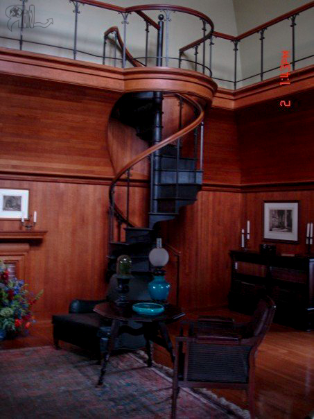 Spiral staircases inside.