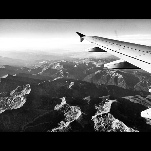 Over Denver + Utah Mountains.