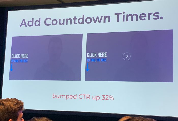 Countdown timers drastically increase conversion rates.