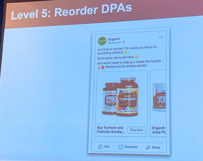 Reorder DPAs (Dynamic Product Ads)